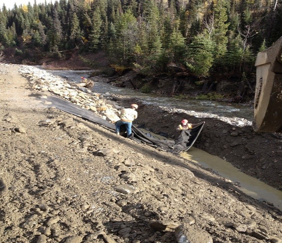 Creek erosion control